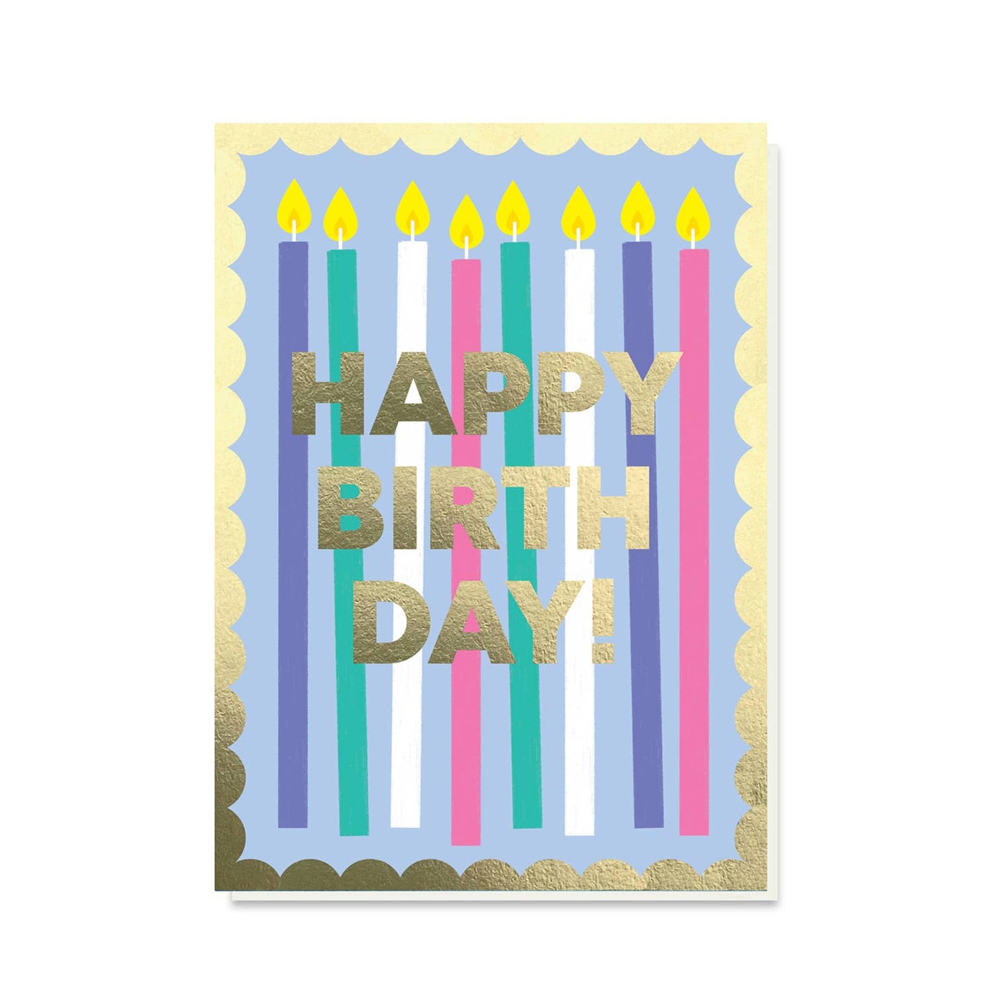 Happy Birthday! Gold Foil Candles Card