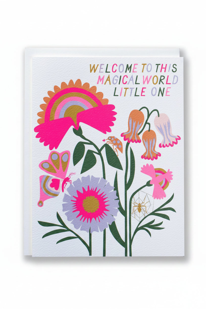 Welcome To This Magical World Little One • Baby Card