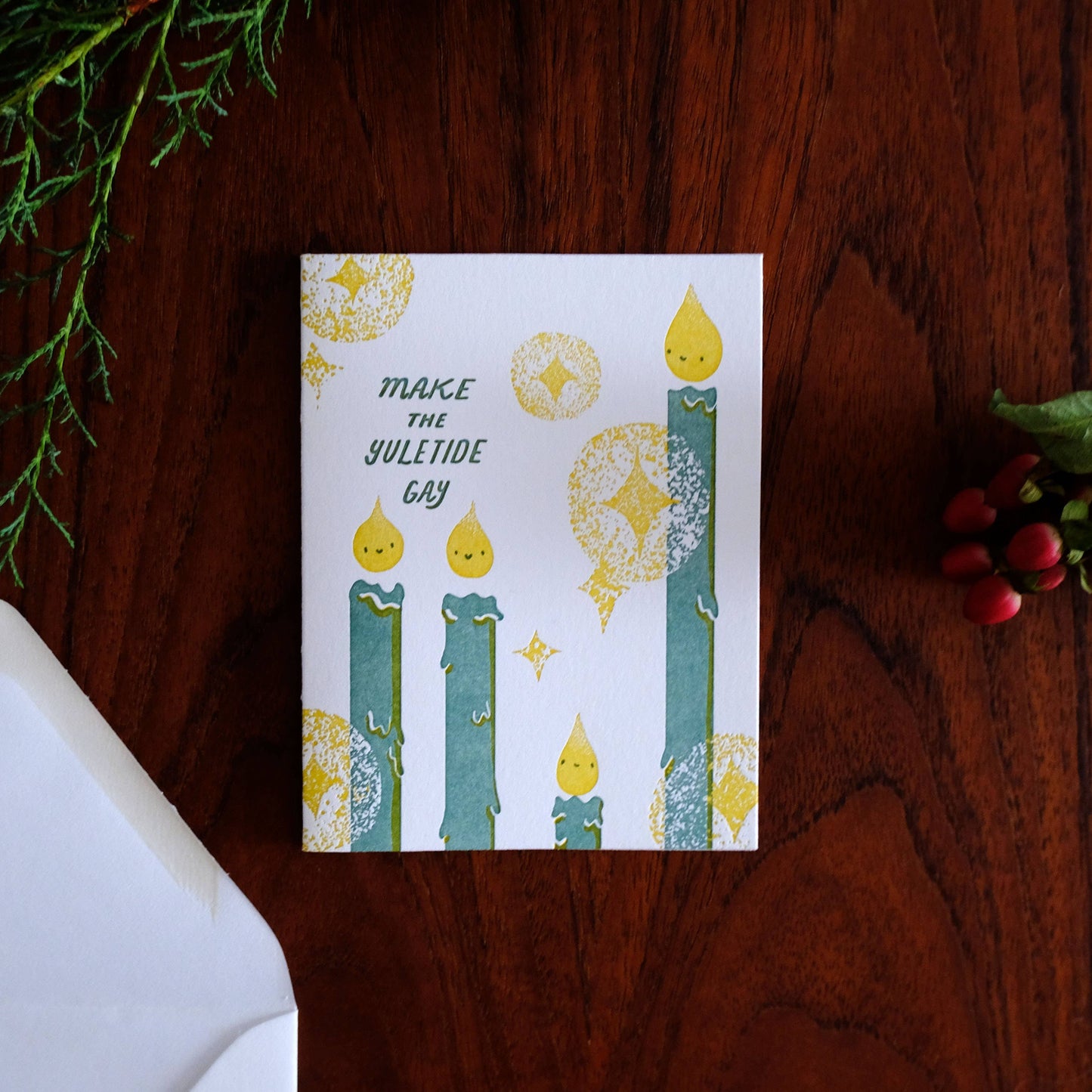 Make The YuleTide Gay Letterpress Card