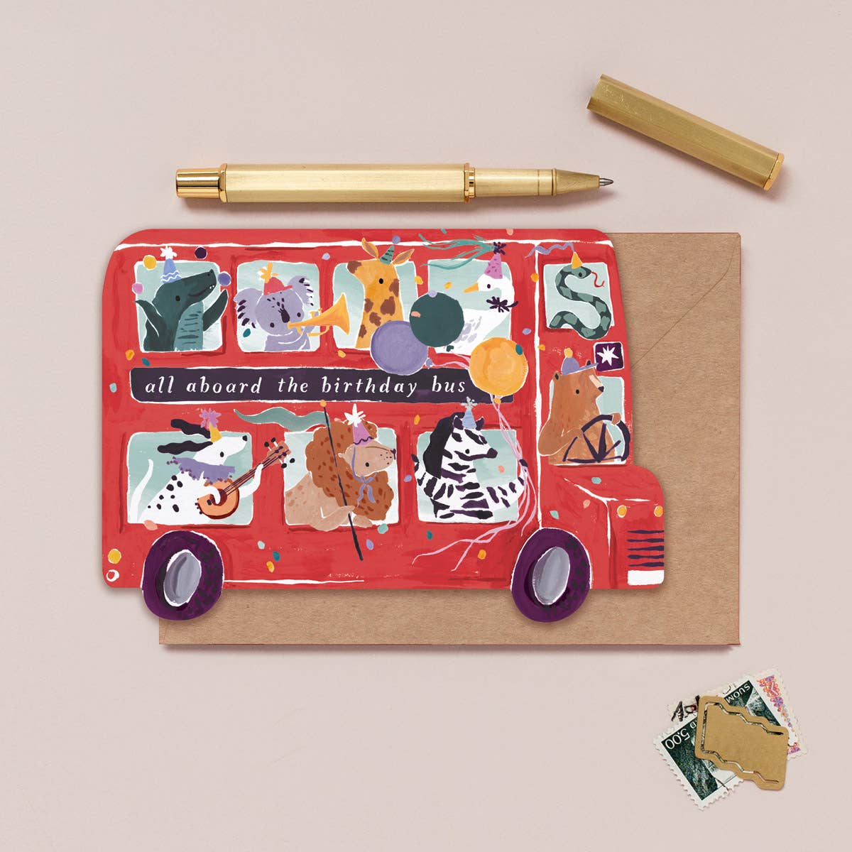 All Aboard The Birthday Bus Card