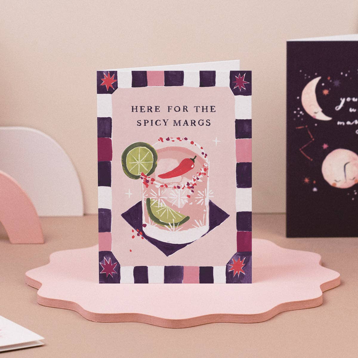 Here For The Spicy Margs Birthday Card
