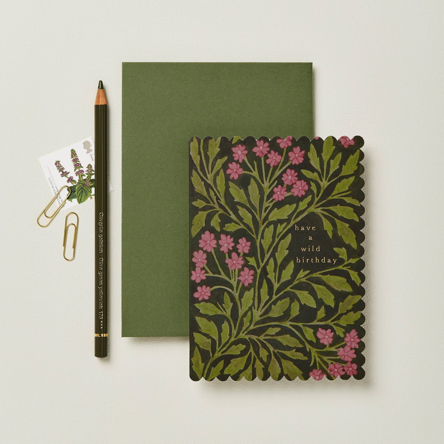 Have A Wild Birthday Green Flora Card