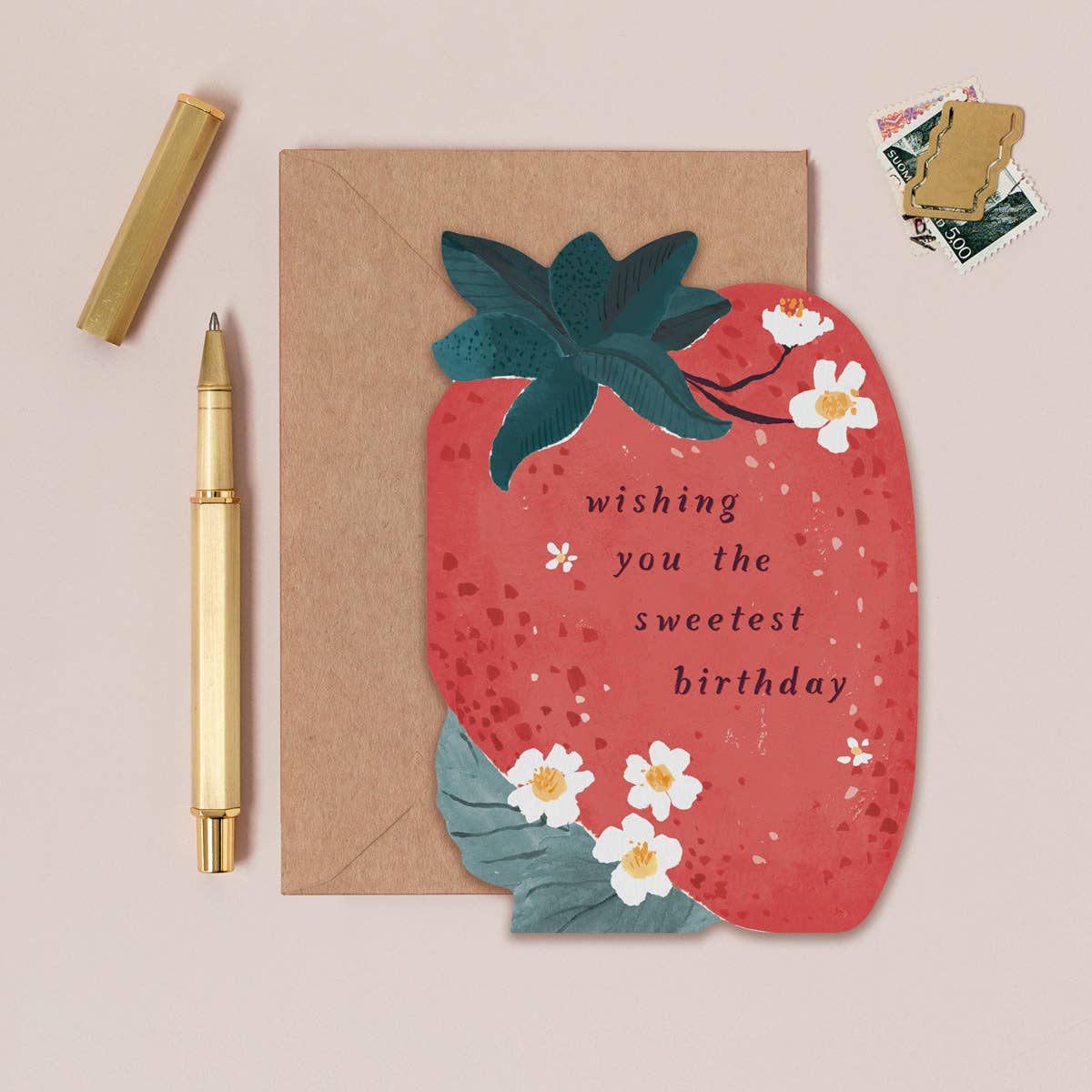 Wishing You The Sweetest Birthday Strawberry Card