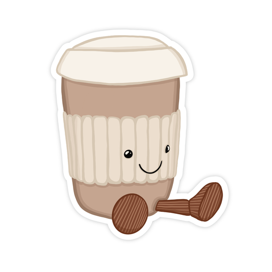 Cozy Latte Inspired by Jellycat • Vinyl Sticker