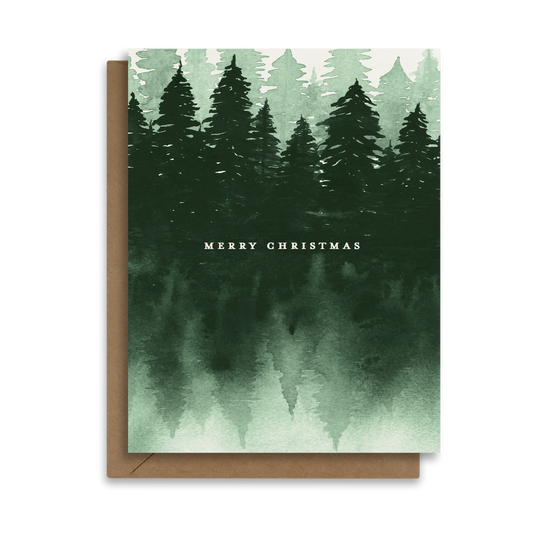 Merry Christmas Forest Holiday Card