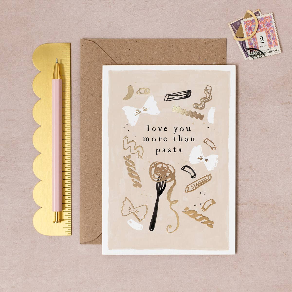 Love You More Than Pasta Card