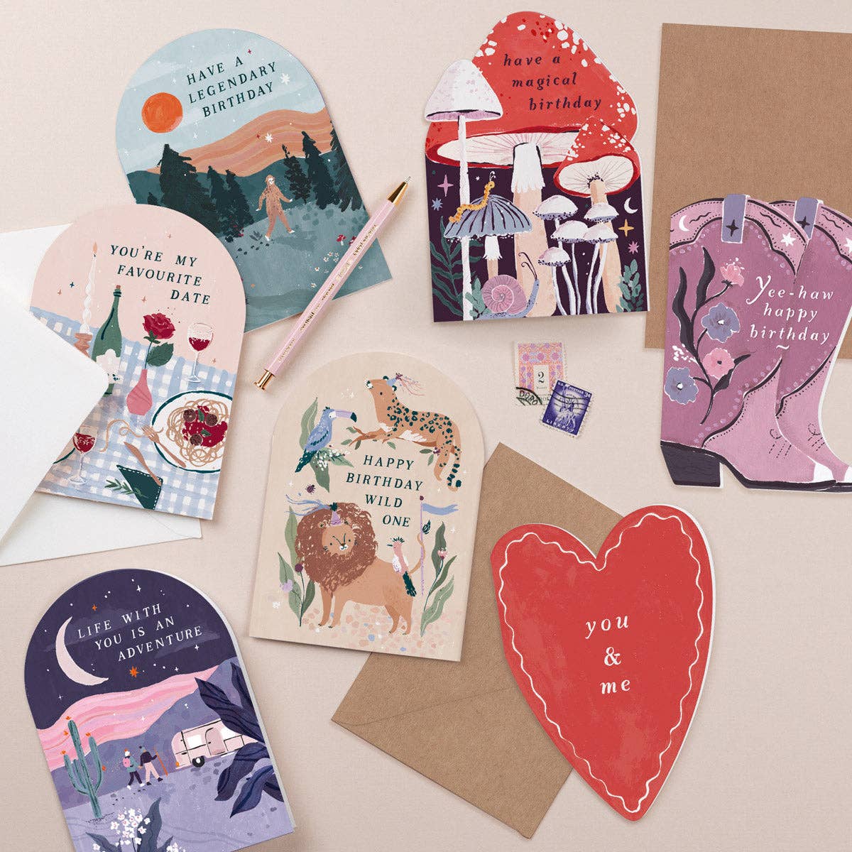 You & Me Heart Card