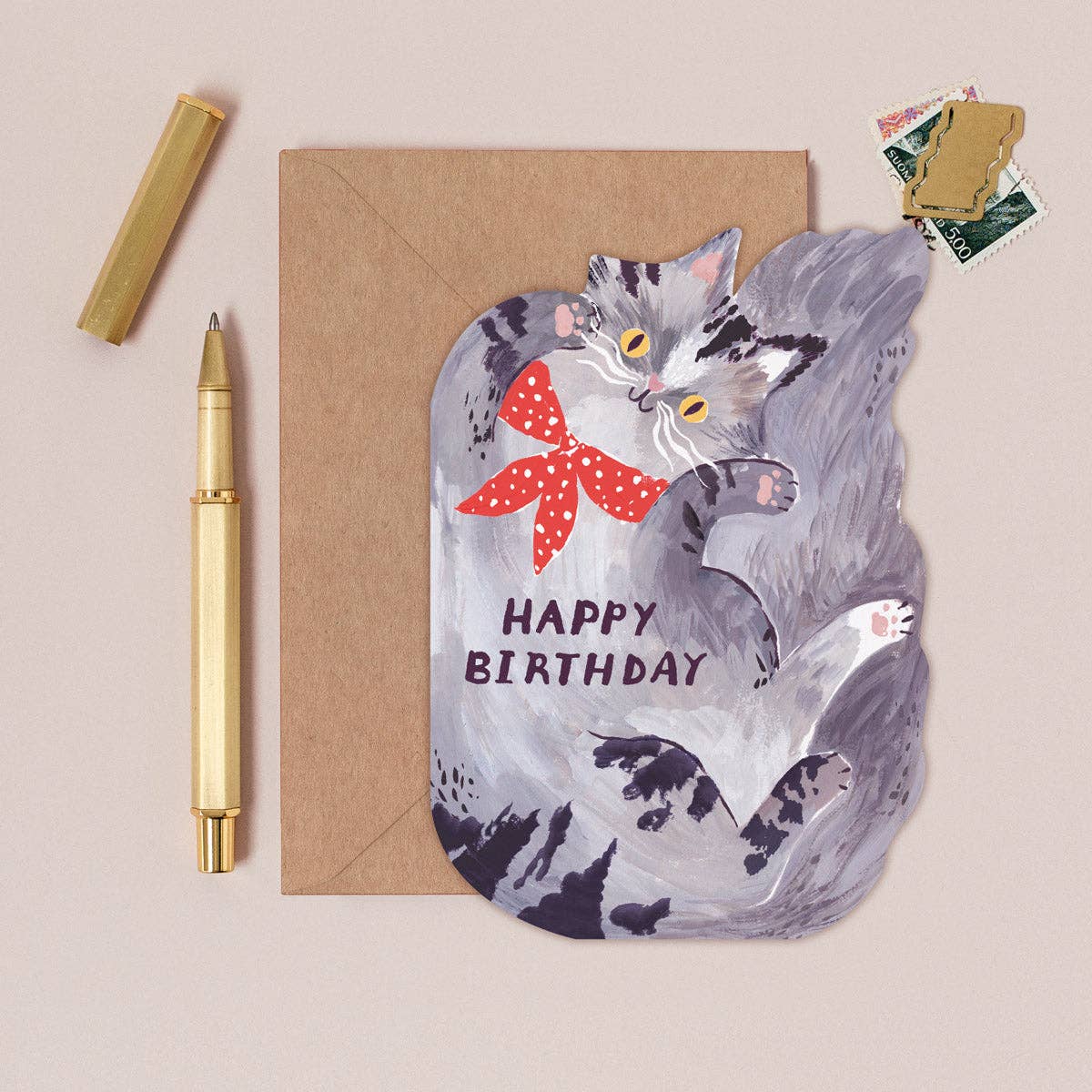 Happy Birthday Bandana Cat  • Birthday Card