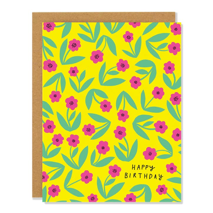 Happy Birthday Little Flowers Card