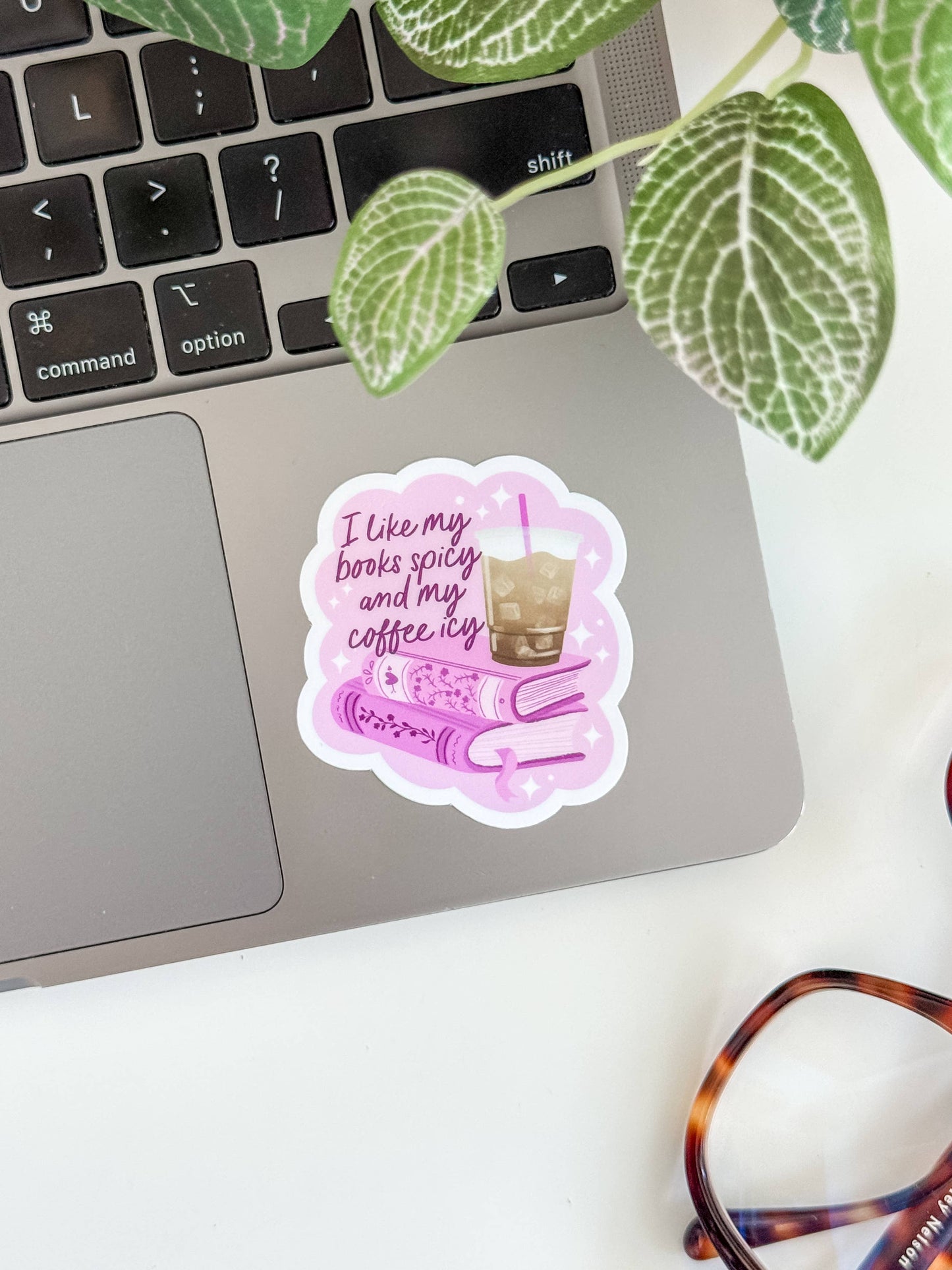 I Like My Books Spicy And My Coffee Icy • Vinyl Sticker