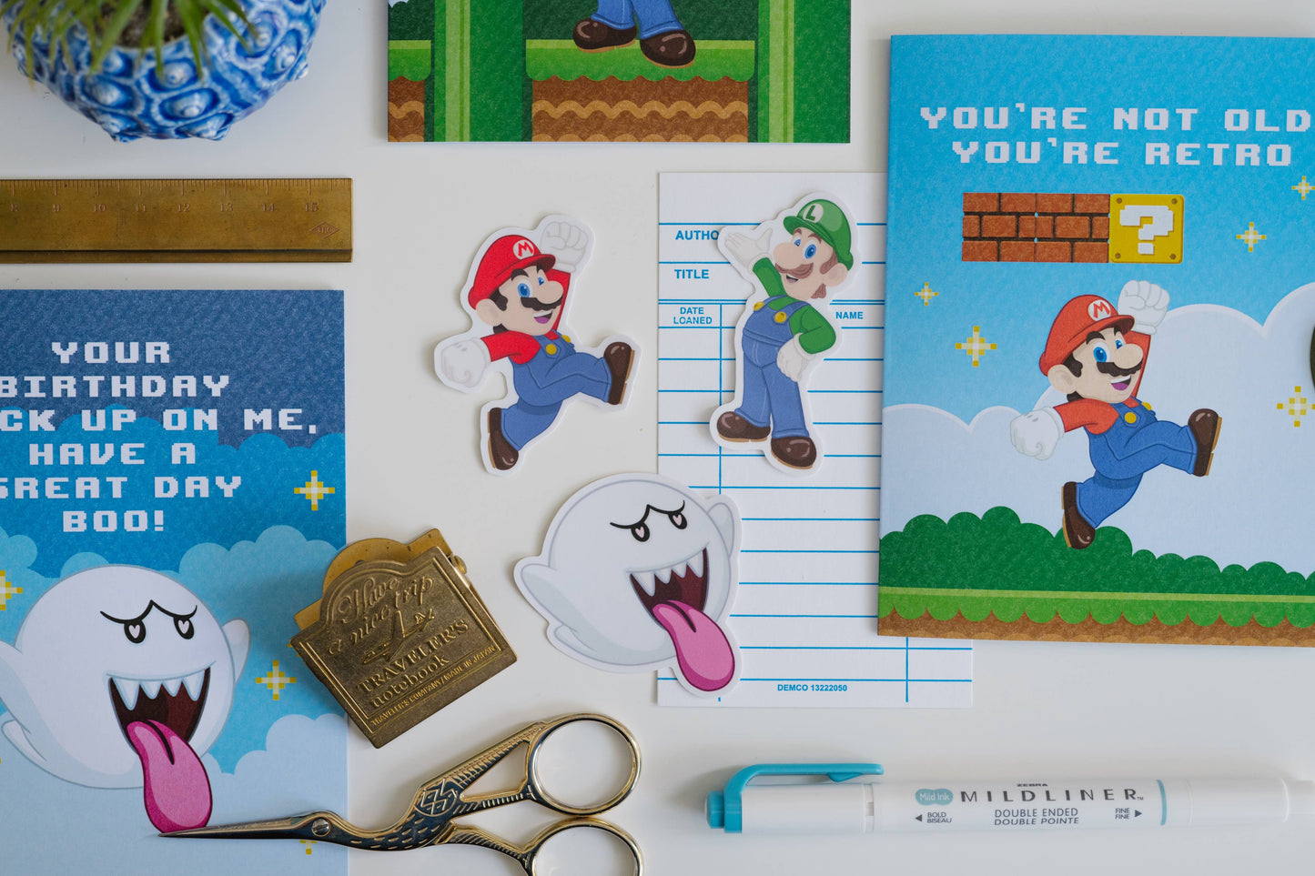 You're Not Old You're Retro Super Mario Pop Culture Card