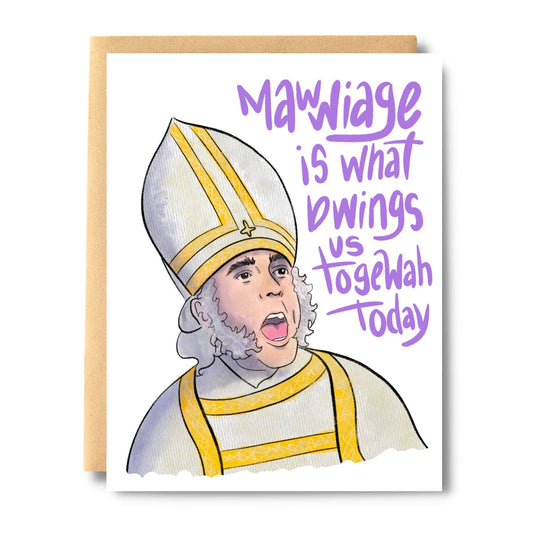 Mawwiage The Princess Bride Pop Culture Wedding Card