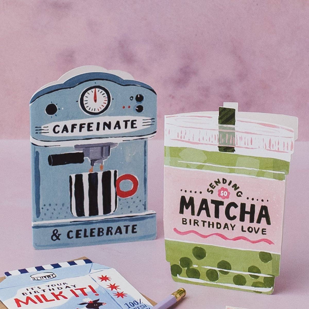 Caffeinate & Celebrate Coffee Machine • Birthday Card