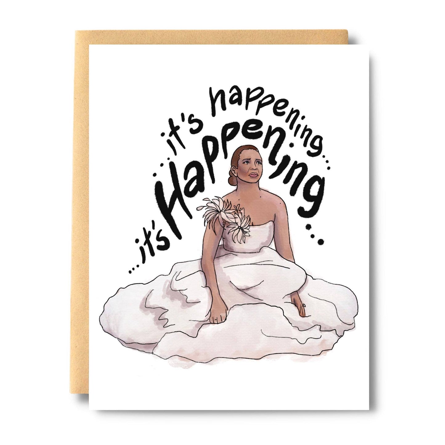 It's Happening Bridesmaids Pop Culture Engagement Card