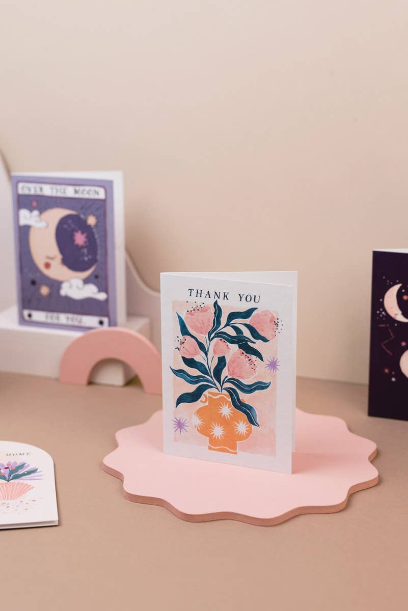 Thank You Vase Floral Card