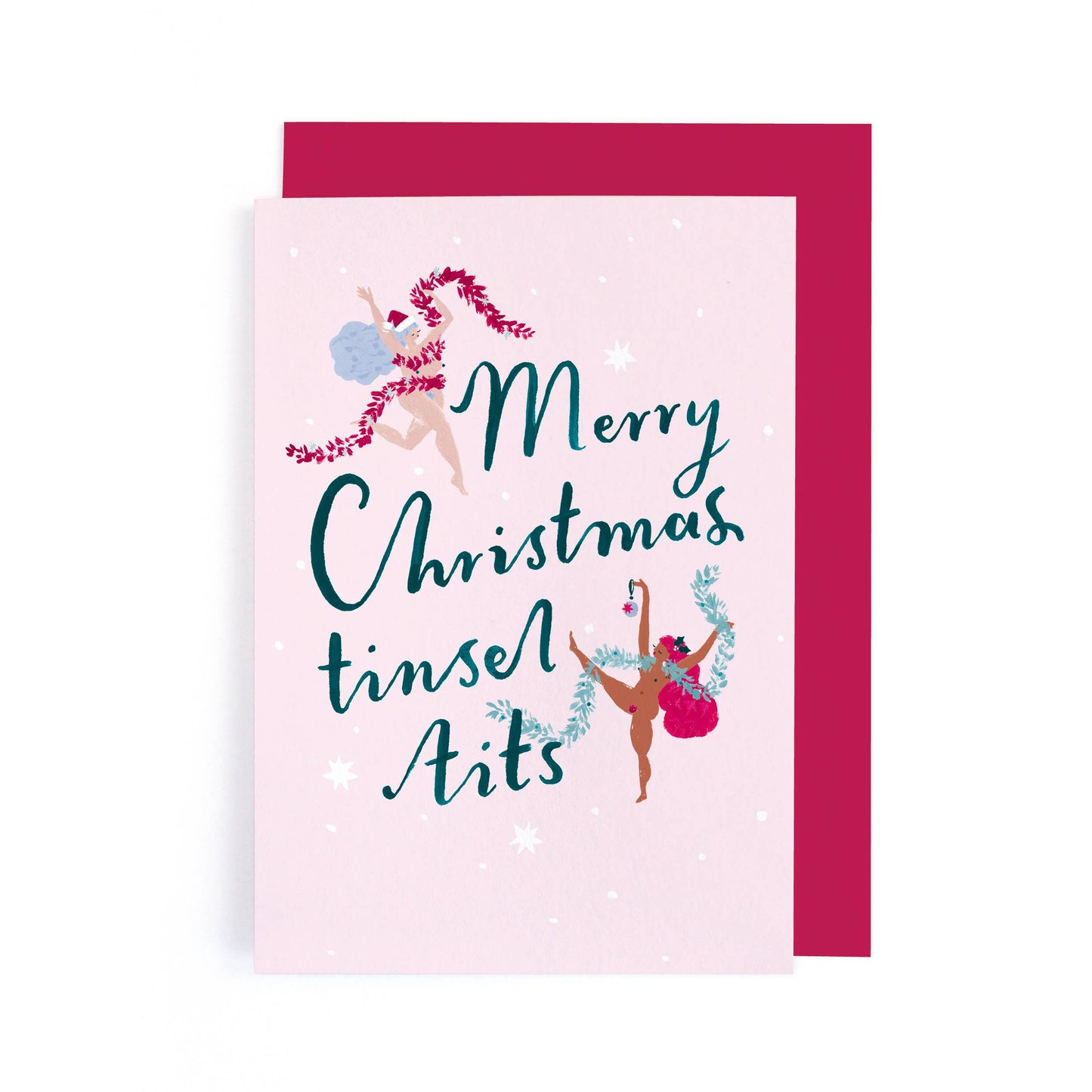 Merry Christmas Tinsel Tits Holiday Card