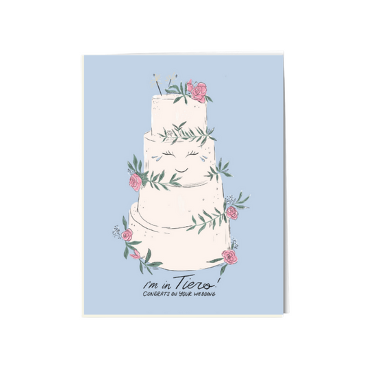I'm in Tiers, Congrats On Your Wedding Card