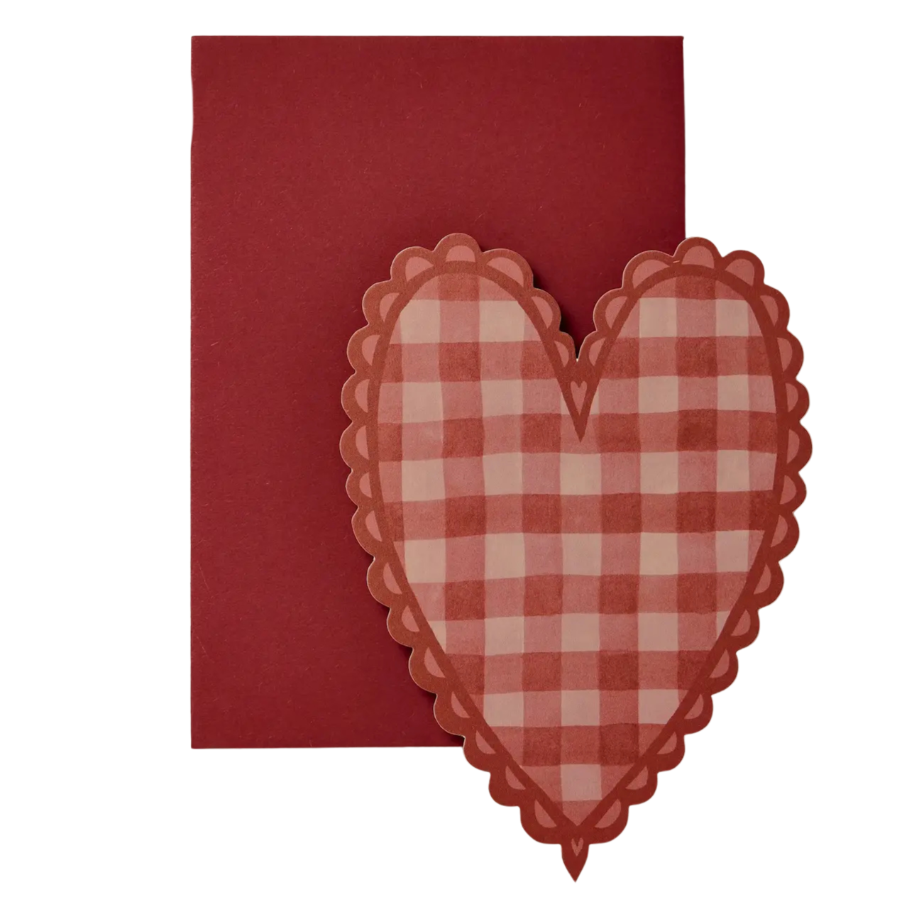 Red Gingham Heart Card