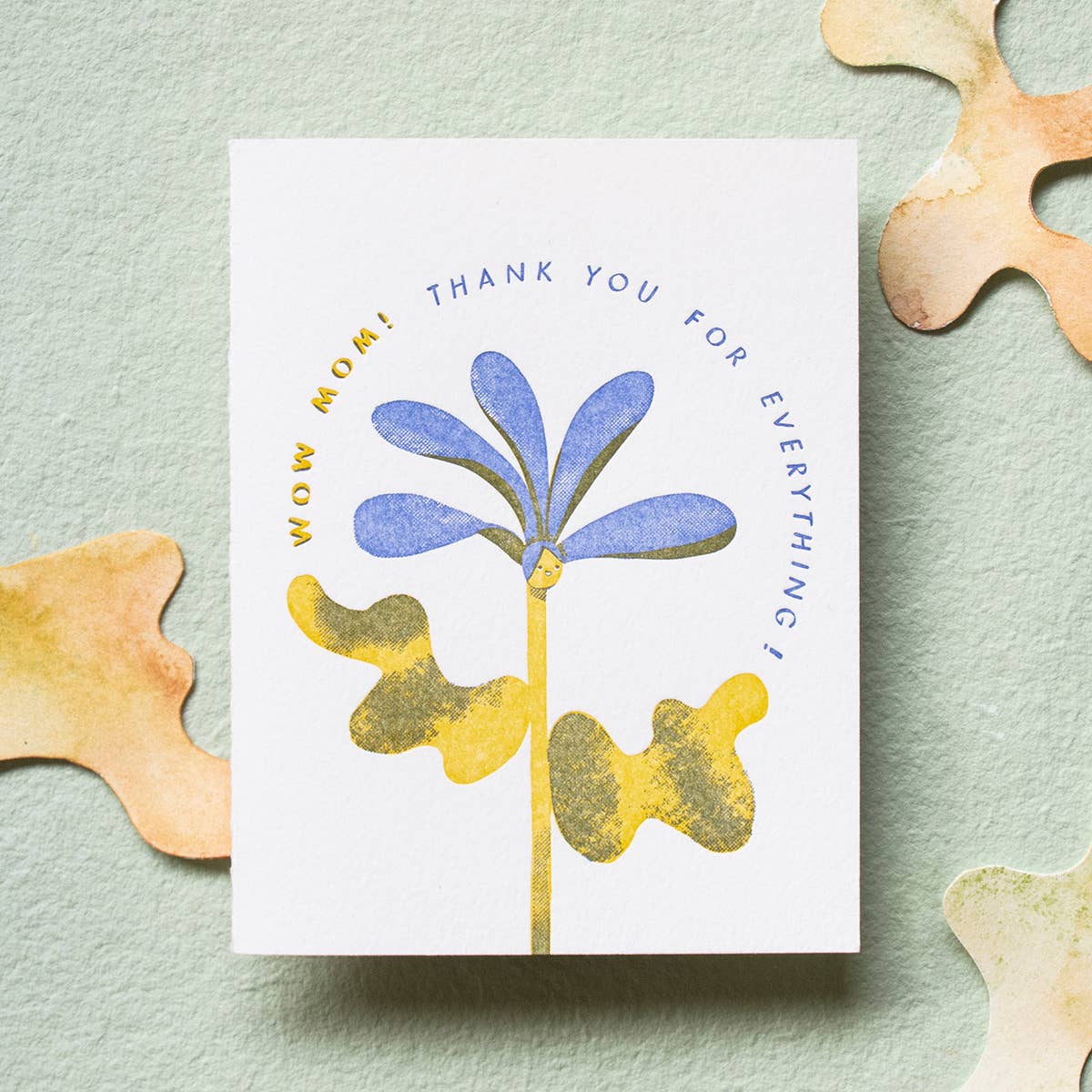 Wow Mom! Thank You For Everything! Letterpress Card