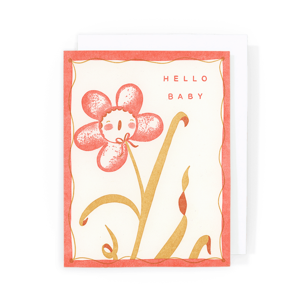 Hello Baby Letterpress Card