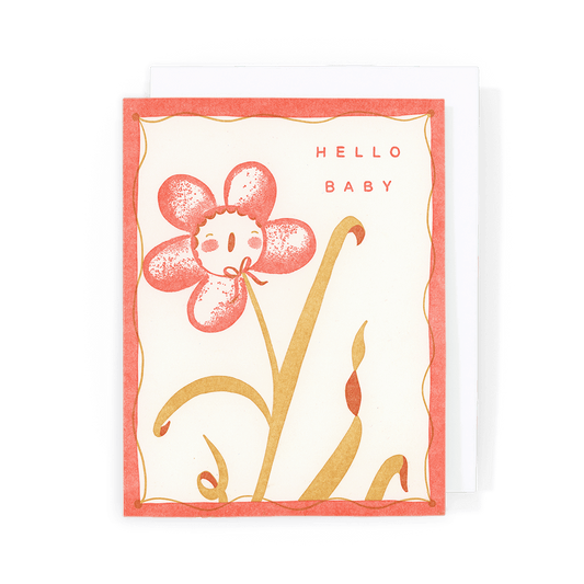 Hello Baby Letterpress Card