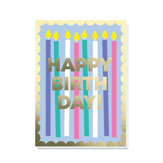 Happy Birthday! Gold Foil Candles Card