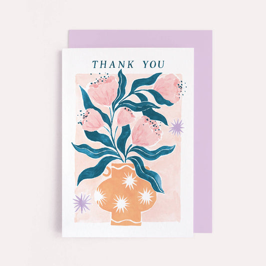 Thank You Vase Floral Card