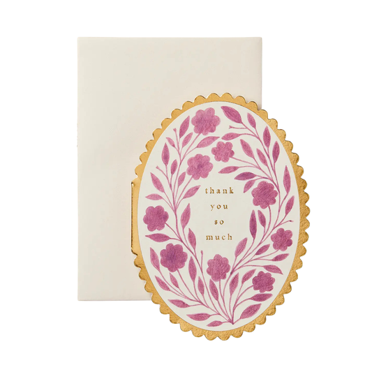 Thank You So Much Violet Flora Card