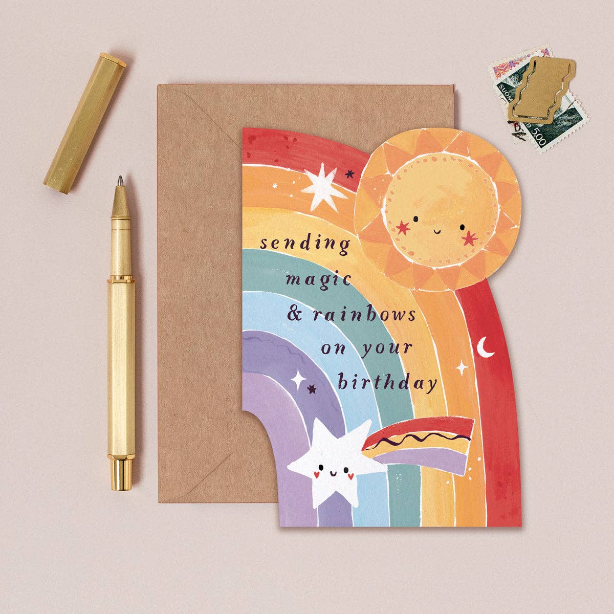 Sending Magic & Rainbows On Your Birthday Card