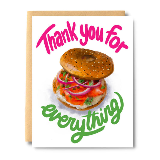 Thank You For Everything Bagel Card