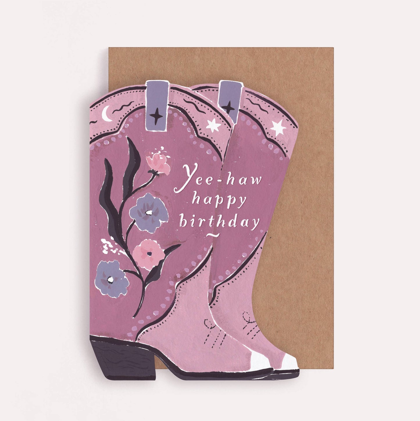 Yee-Haw Happy Birthday Cowgirl Boots Card