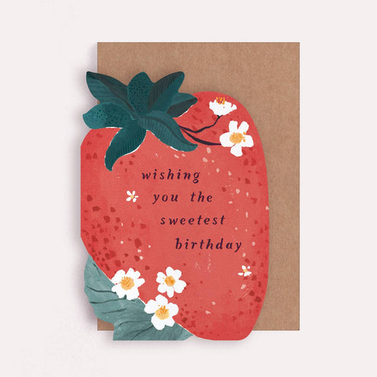 Wishing You The Sweetest Birthday Strawberry Card