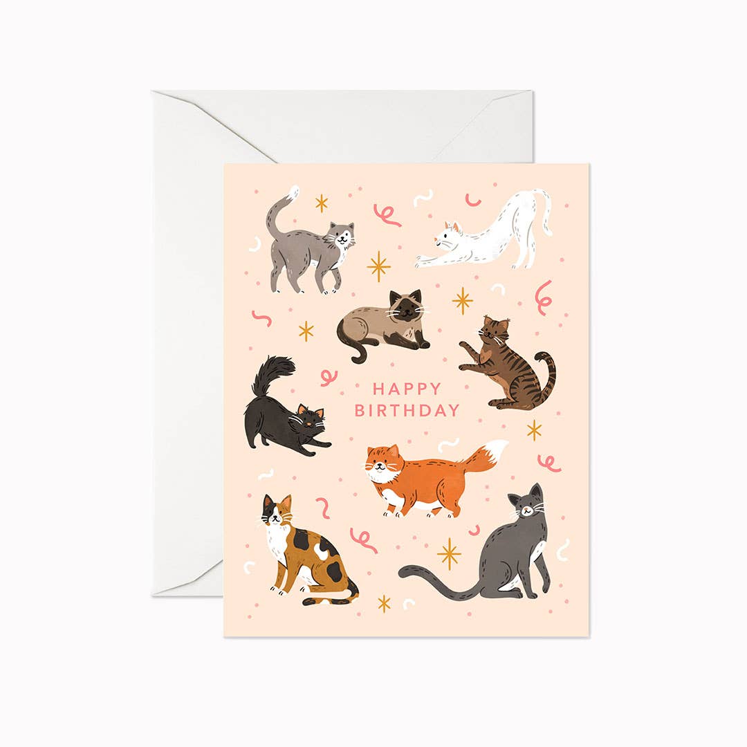 Happy Birthday Cats Card