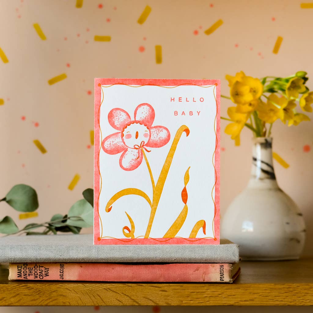 Hello Baby Letterpress Card