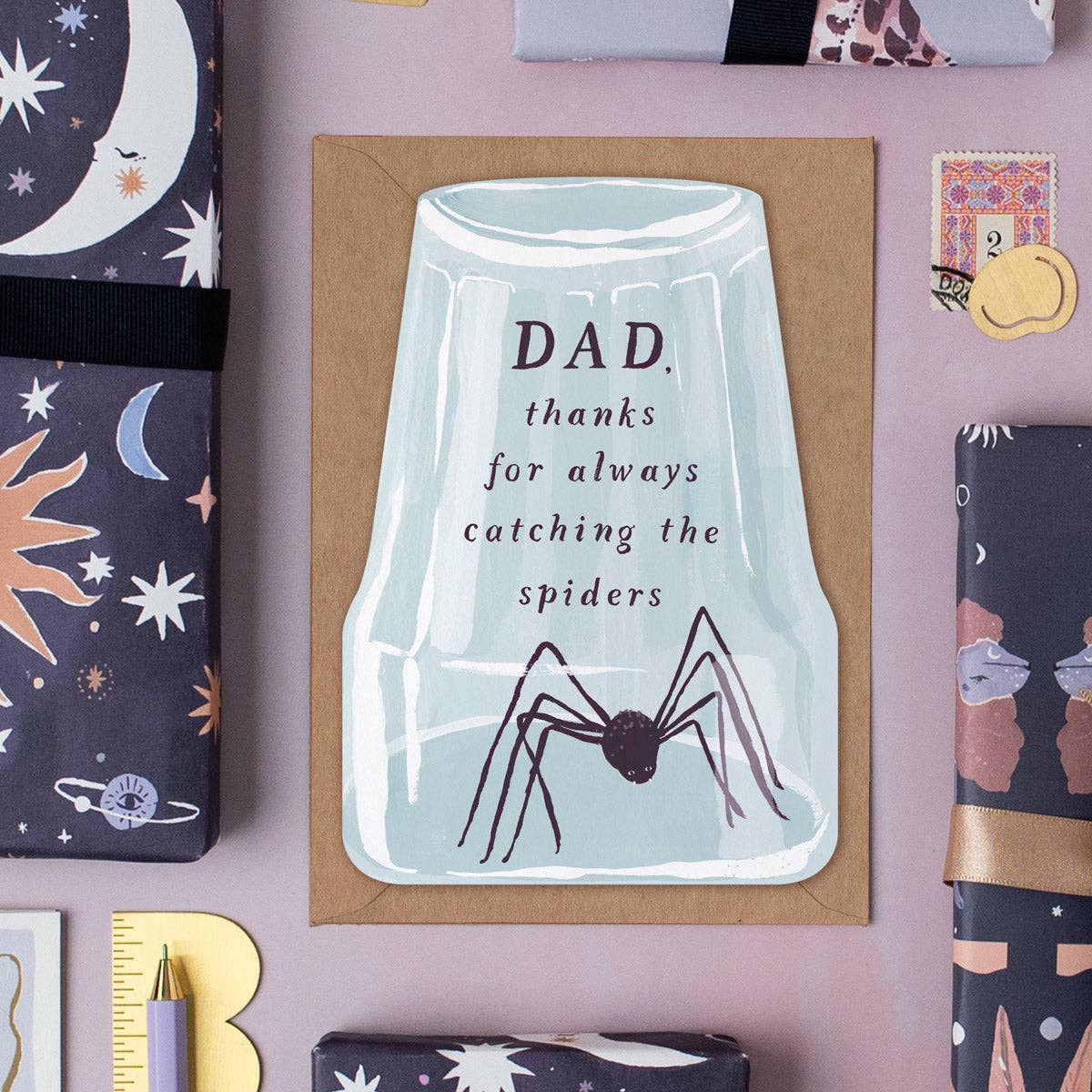Dad, Thanks For Always Catching The Spiders Card