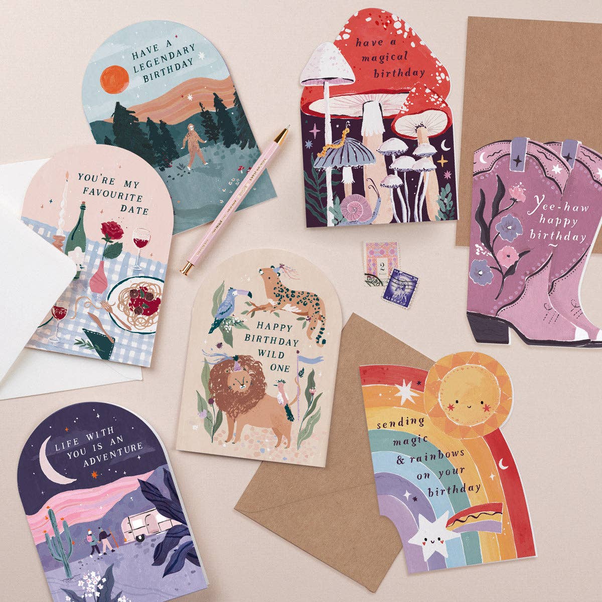Sending Magic & Rainbows On Your Birthday Card