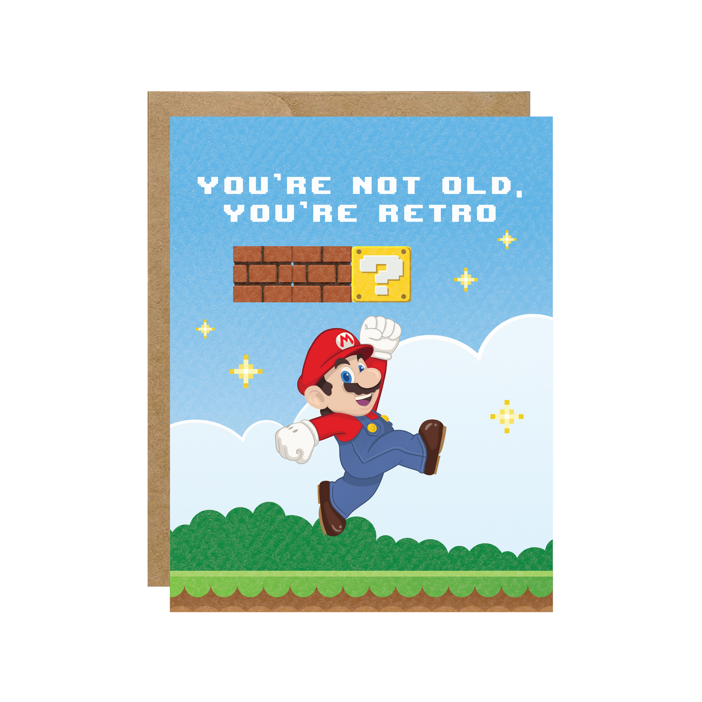 You're Not Old You're Retro Super Mario Pop Culture Card
