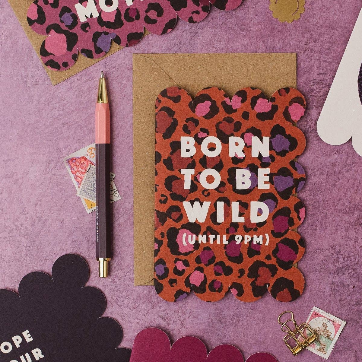 Born To Be Wild (Until 9PM) Leopard Print Card • Birthday Card