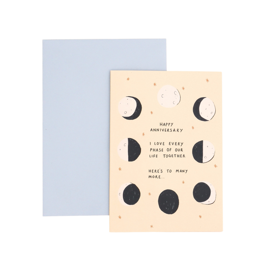 Moon Phase Anniversary Card