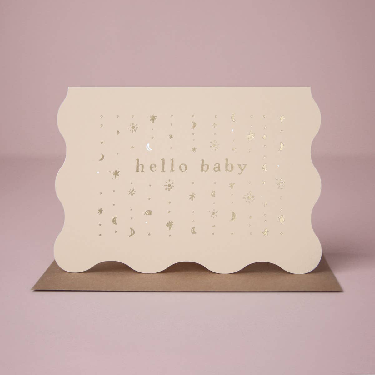 Hello Baby Neutral Stars Card
