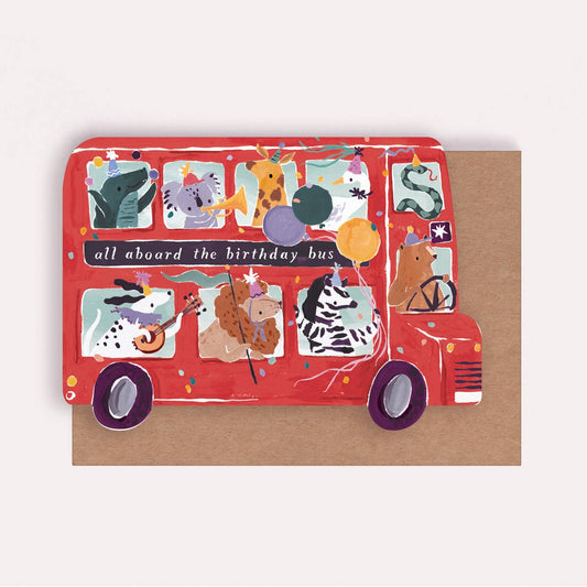 All Aboard The Birthday Bus Card