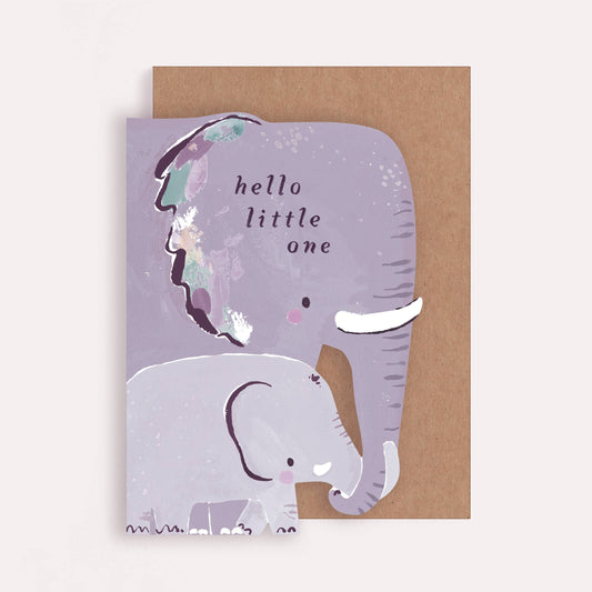 Hello Little One Elephant Card